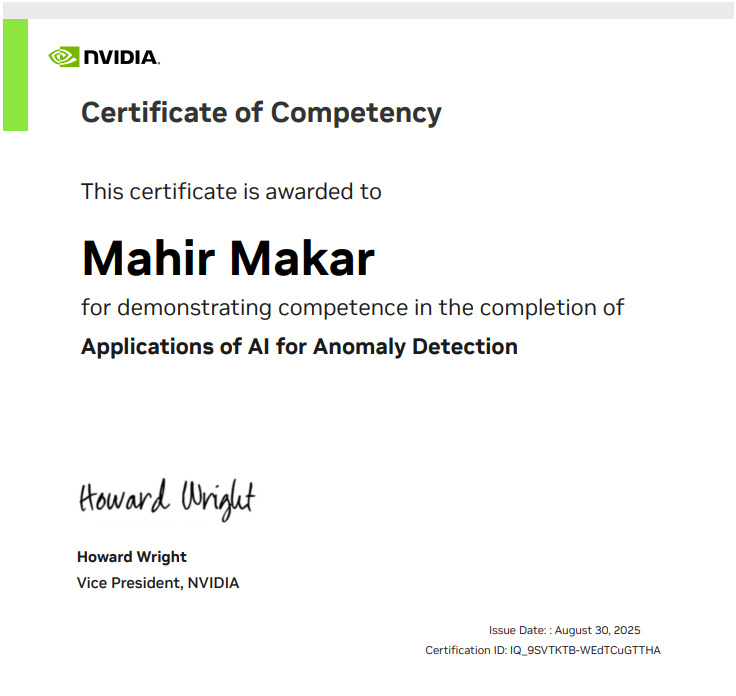 NVIDIA Certificate